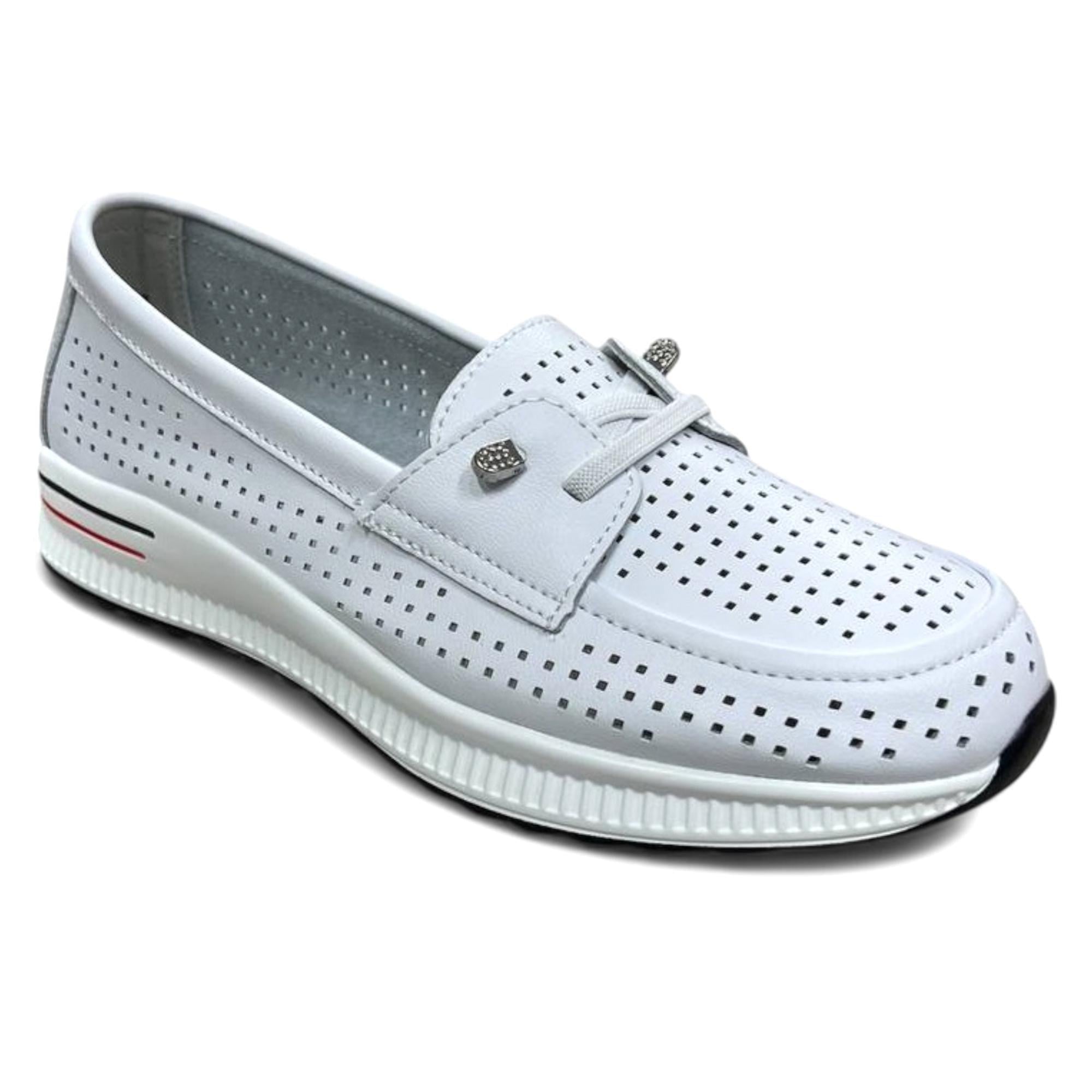 Мокасины женские весенние Wollen р. 40 Белый (089398-40)