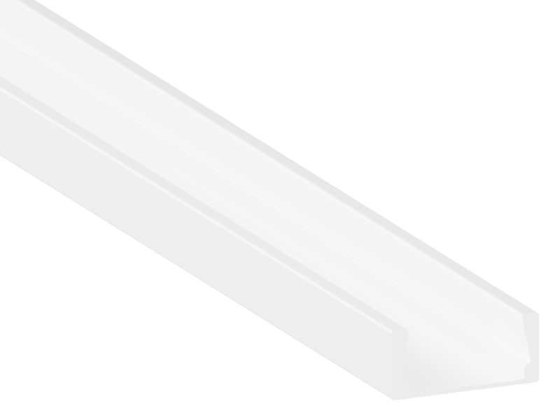 Профиль алюминиевый LEDUA АЛ-02-2 + рассеиватель для LED ленты накладной 2 м Белый (4288) - фото 2