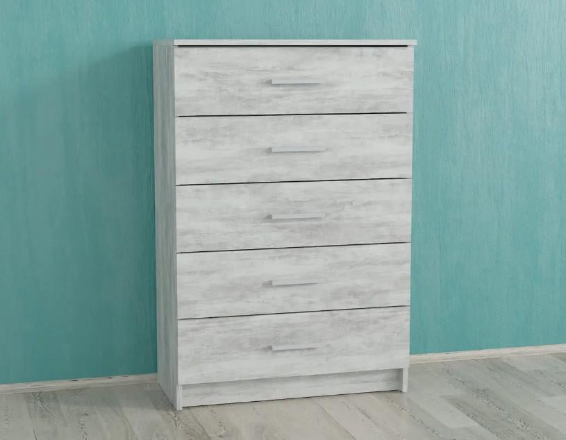 Комод на 5 шухляд вузький Бетон (Р90а) - фото 2 Комод на 5 шухляд вузький Бетон (Р90а) - фото 2