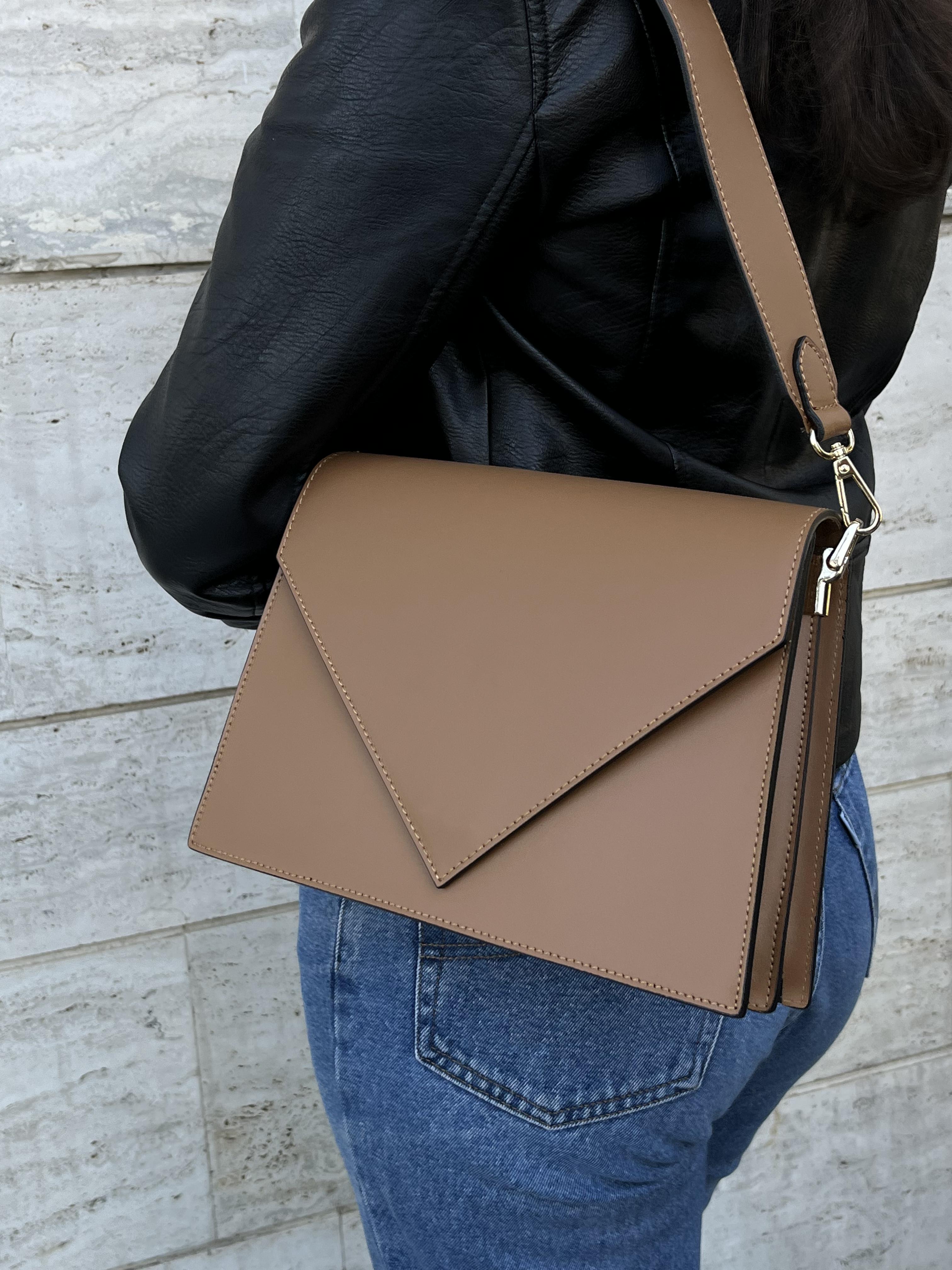 Сумка жіноча з натуральної шкіри Коричневий (IT-1004-2)