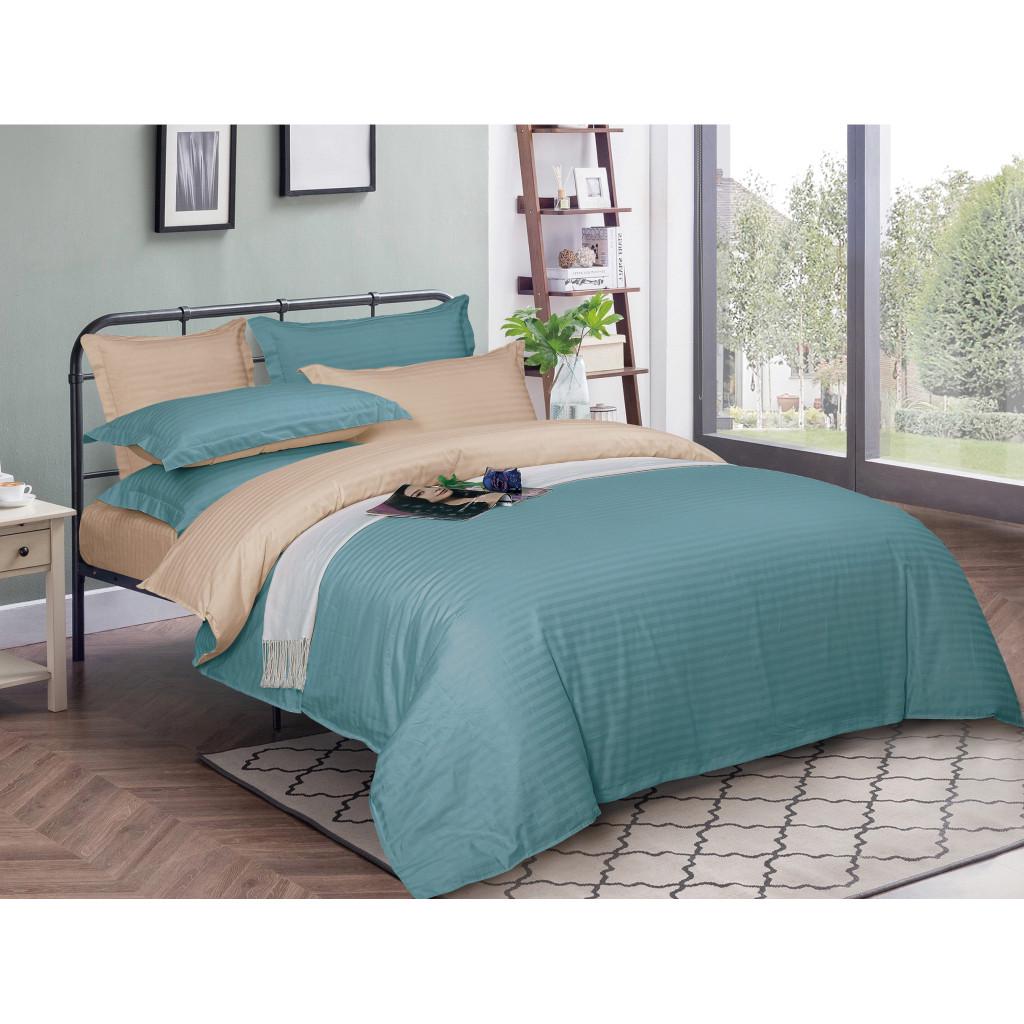 Комплект постельного белья MirSon Satin-Stripe 30-0015+30-0004 Gavenia 175х210 см двуспальный (2200005260890)