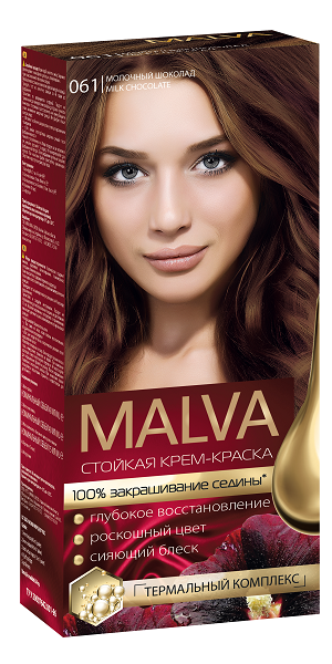 Фарба для волосся Malva Hair Color 061 Молочний шоколад (101303)
