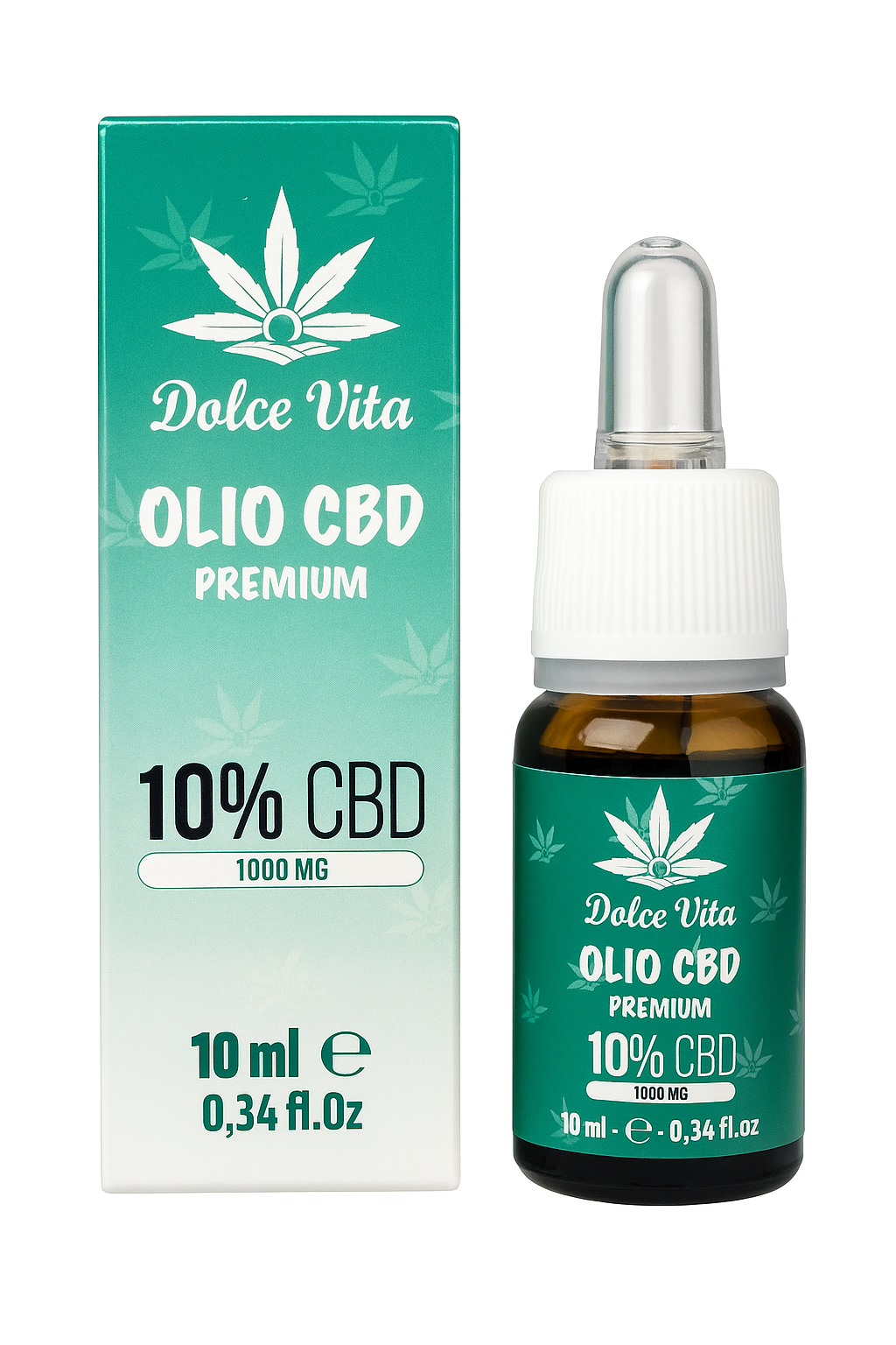 Олія КБД Dolce Vita Premium CBD Oil Green Line 10% 1000 мг 10 мл