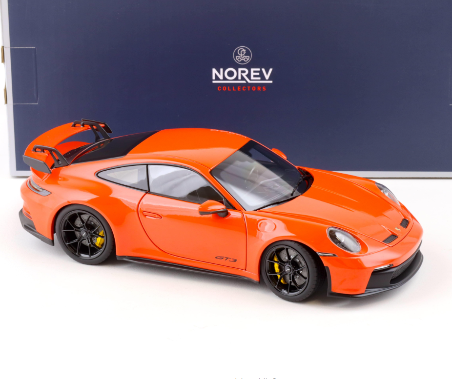 Модель автомобіля Norev Porsche 911/992 GT3 Coupe 1:18 Orange (187300)