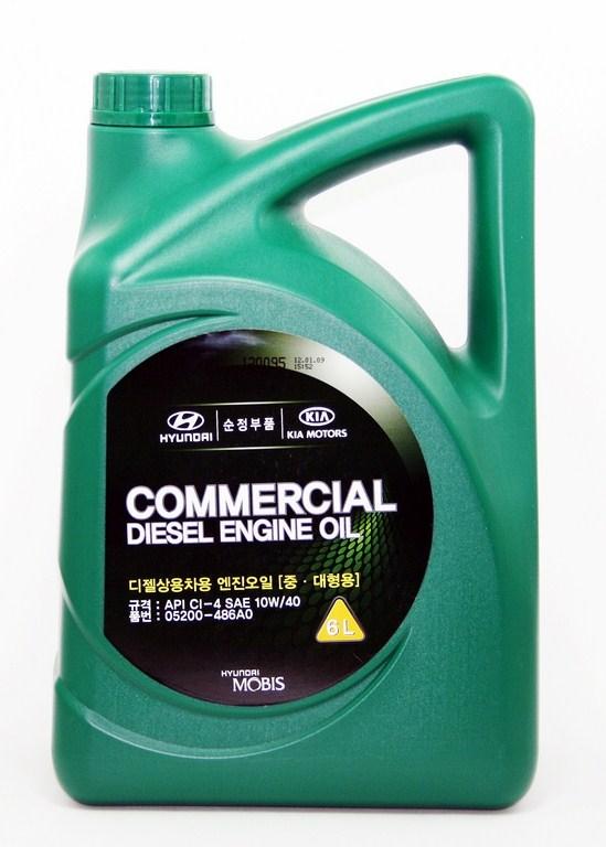 Моторное масло Mobis Commercial Diesel 10W-40 6 л (05200486A0)