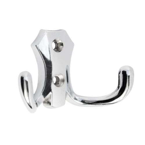 Гачок для одягу Sigma з двома вішалками 46х78 мм Хром (713668) Гачок для одягу Sigma з двома вішалками 46х78 мм Хром (713668)