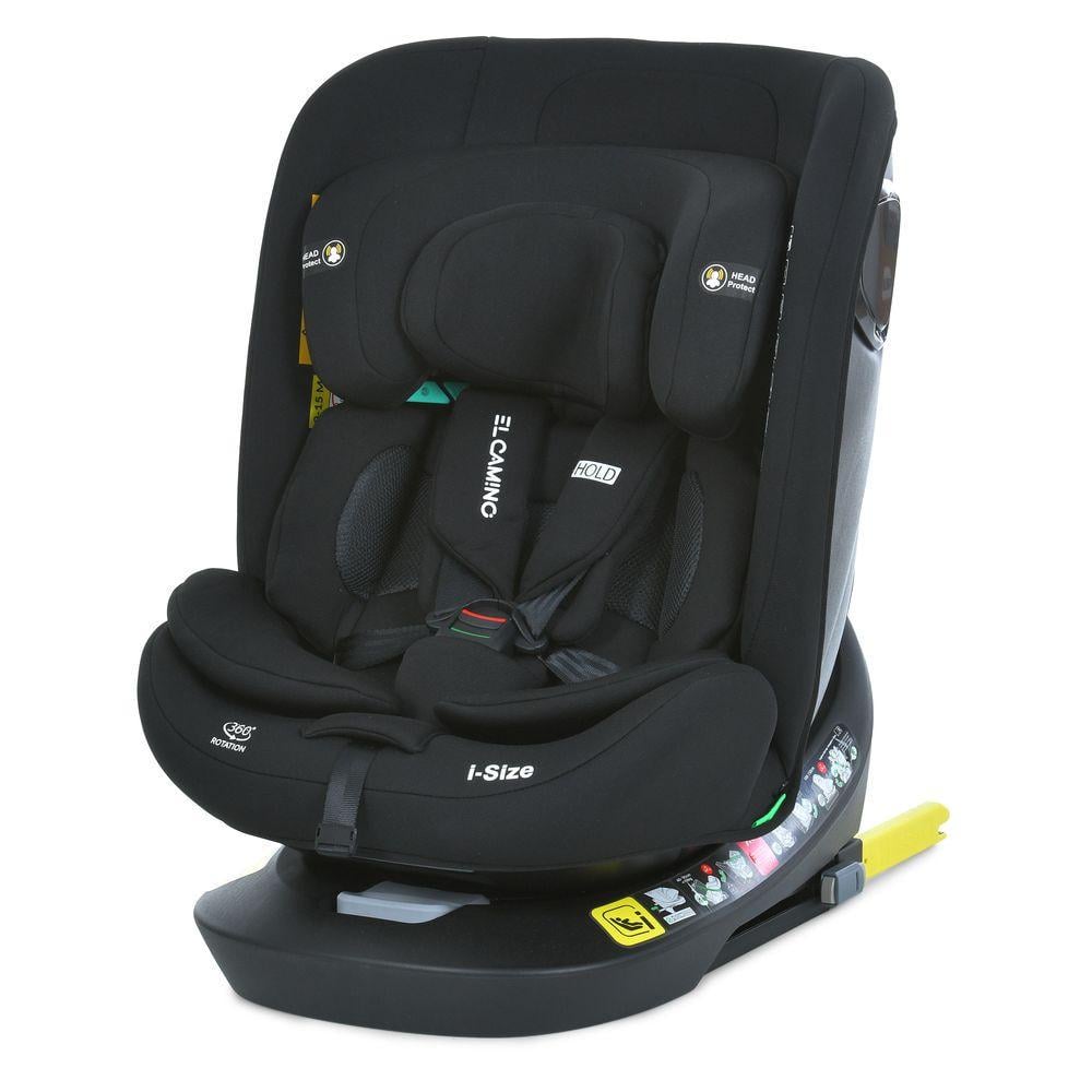 Автокрісло від народження El Camino ME 1188 i-HOLD i-SIZE R129 з поворотом на 360° до 150 см Black (2762171847) - фото 1
