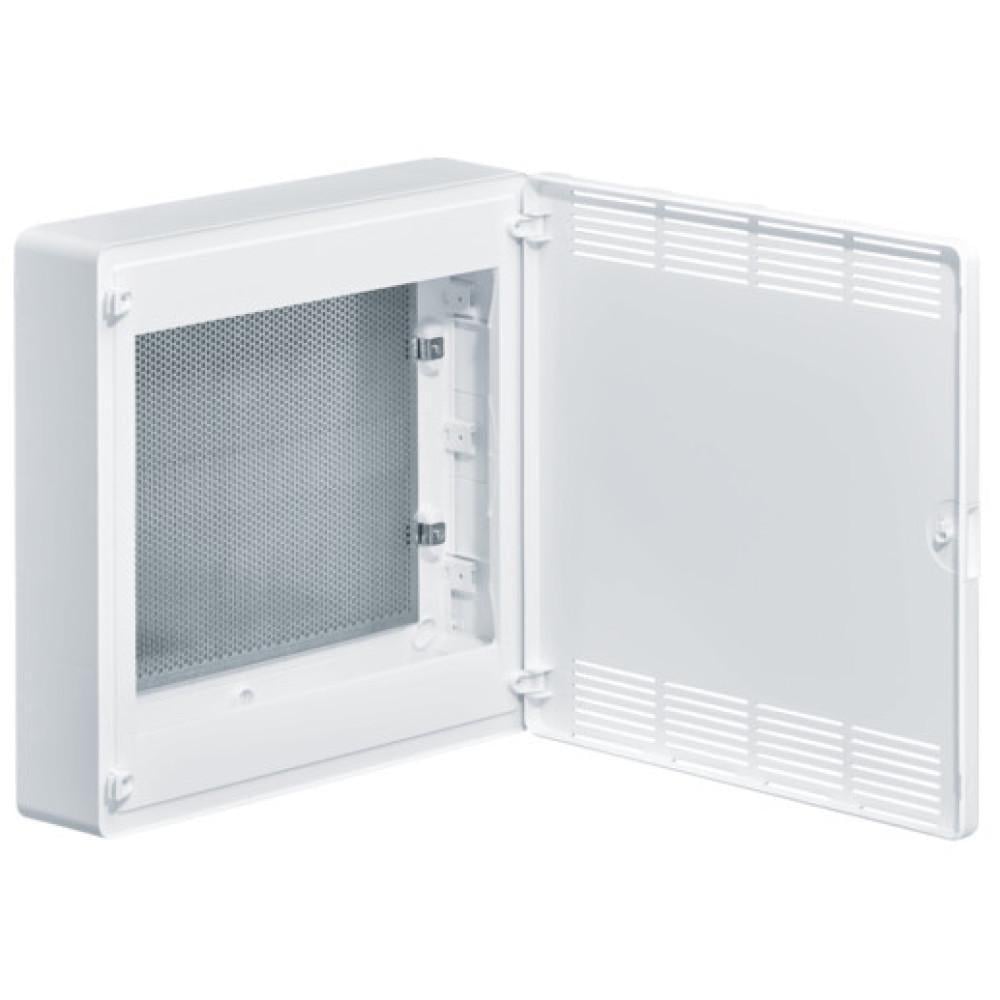 Щит накладний Hager Golf 2-рядний для ММ-обладнання з пластиковими перфорованими дверцятами Білий (28177153)