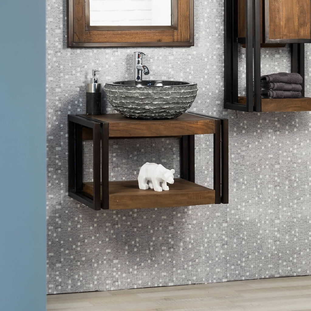 Тумба подвесная под умывальник EcoLoft IN-2817 в стиле лофт Тумба подвесная под умывальник EcoLoft IN-2817 в стиле лофт