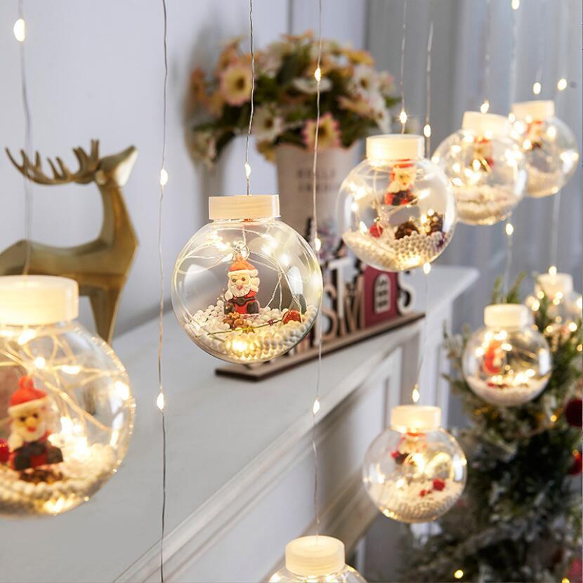 Гірлянда світлодіодна Xmas Штора з кульками та наповненням 8 режимів 200 лампочок 3x0,7 м Теплий білий (RB200307WW)