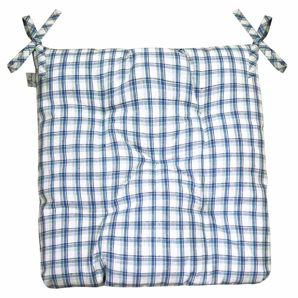 Подушка на стул Кантри 40х40 см Синий (012479)