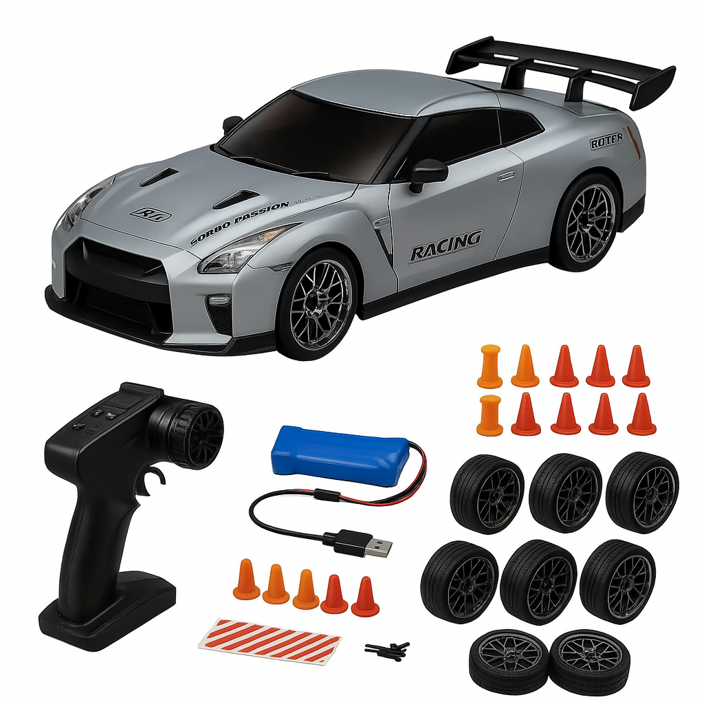 Іграшка дрифт машинка на радіоуправлінні з акумулятором/колесами та конусами - фото 5 Іграшка дрифт машинка на радіоуправлінні з акумулятором/колесами та конусами - фото 5