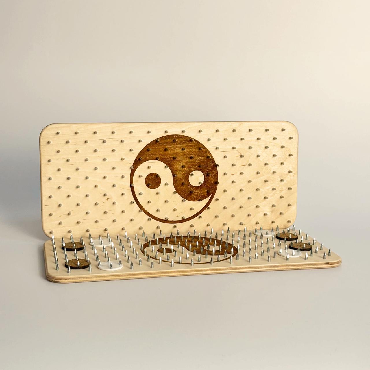 Доска Садху для йоги Aurora Ромб Инь и Ян 320x140 мм (ДС Мінімалізм Ромб КЖ 320_140_15) - фото 2 Доска Садху для йоги Aurora Ромб Инь и Ян 320x140 мм (ДС Мінімалізм Ромб КЖ 320_140_15) - фото 2