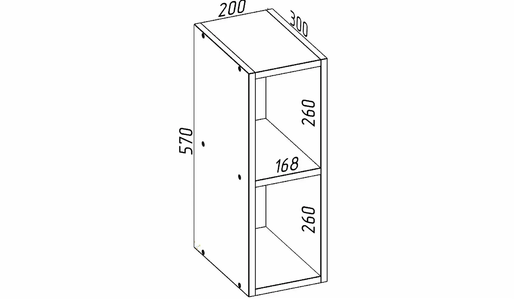 Полиця навісна Kontinent К-18 20х30х57 см Венге Магія (84149778) - фото 2 Полиця навісна Kontinent К-18 20х30х57 см Венге Магія (84149778) - фото 2