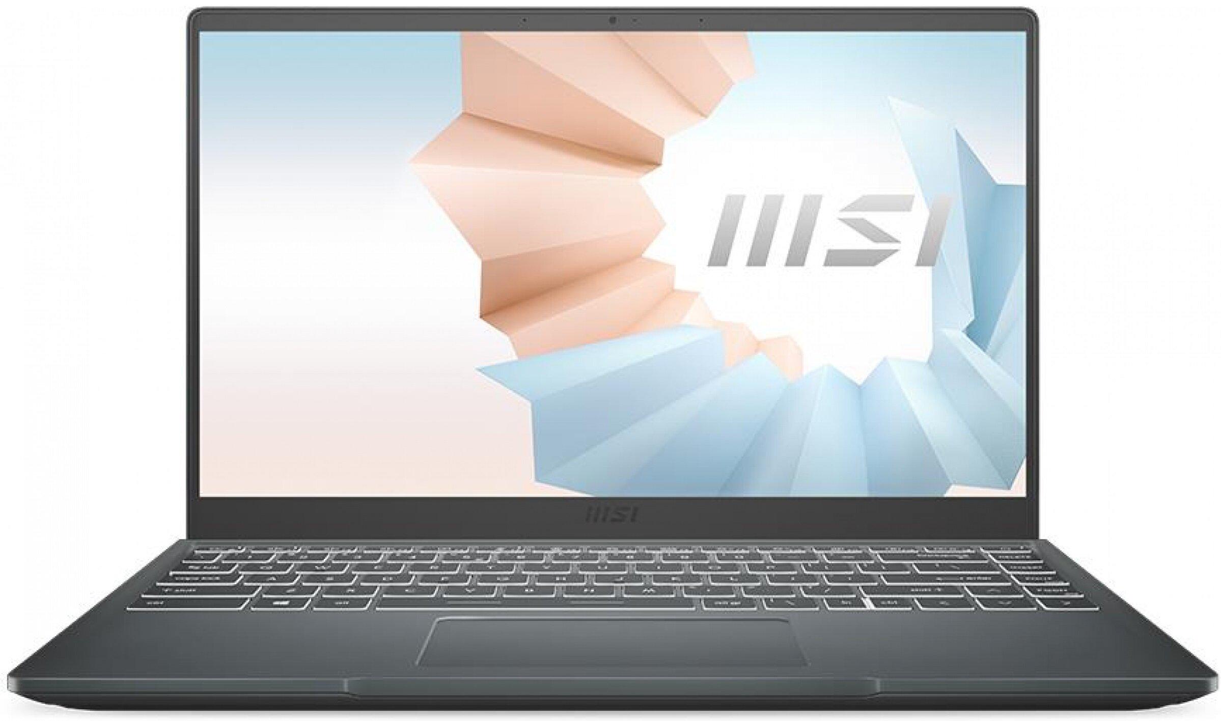 Ноутбук MSI Modern B11MOU-1023PL 14" IPS i7-1195G7 8 Gb RAM 512 Gb SSD Windows 11 Home (B11MOU-1023PL) - фото 1