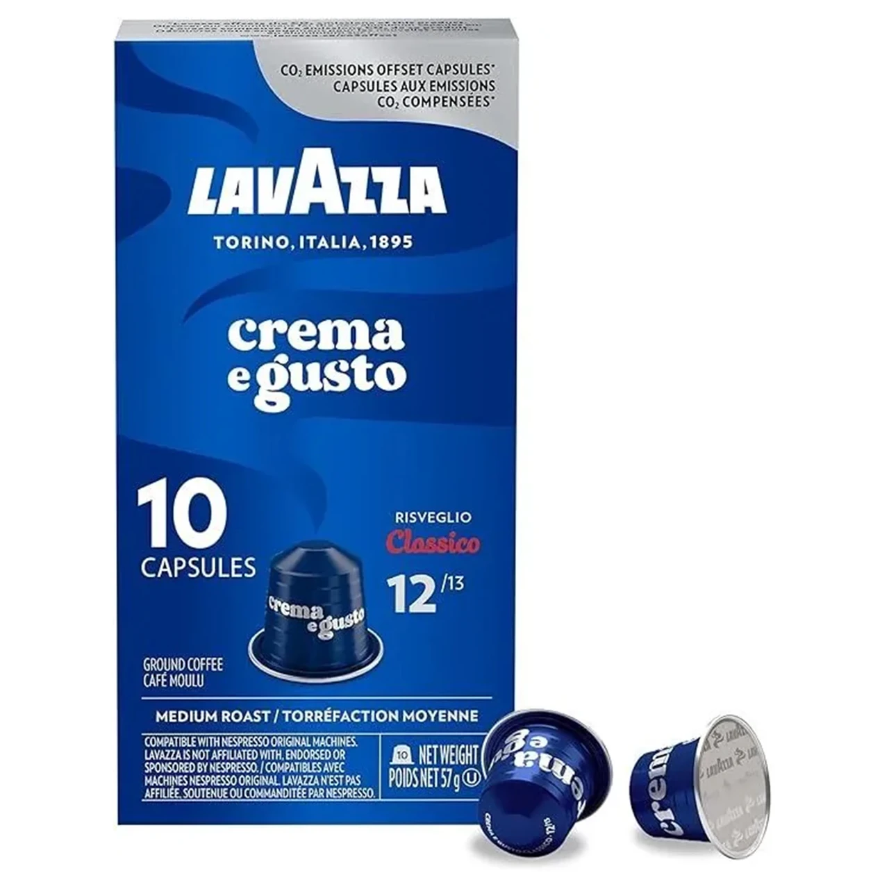 Капсулы Nespresso Lavazza Crema Gusto Classico алюминий 10 шт. (3069269737)