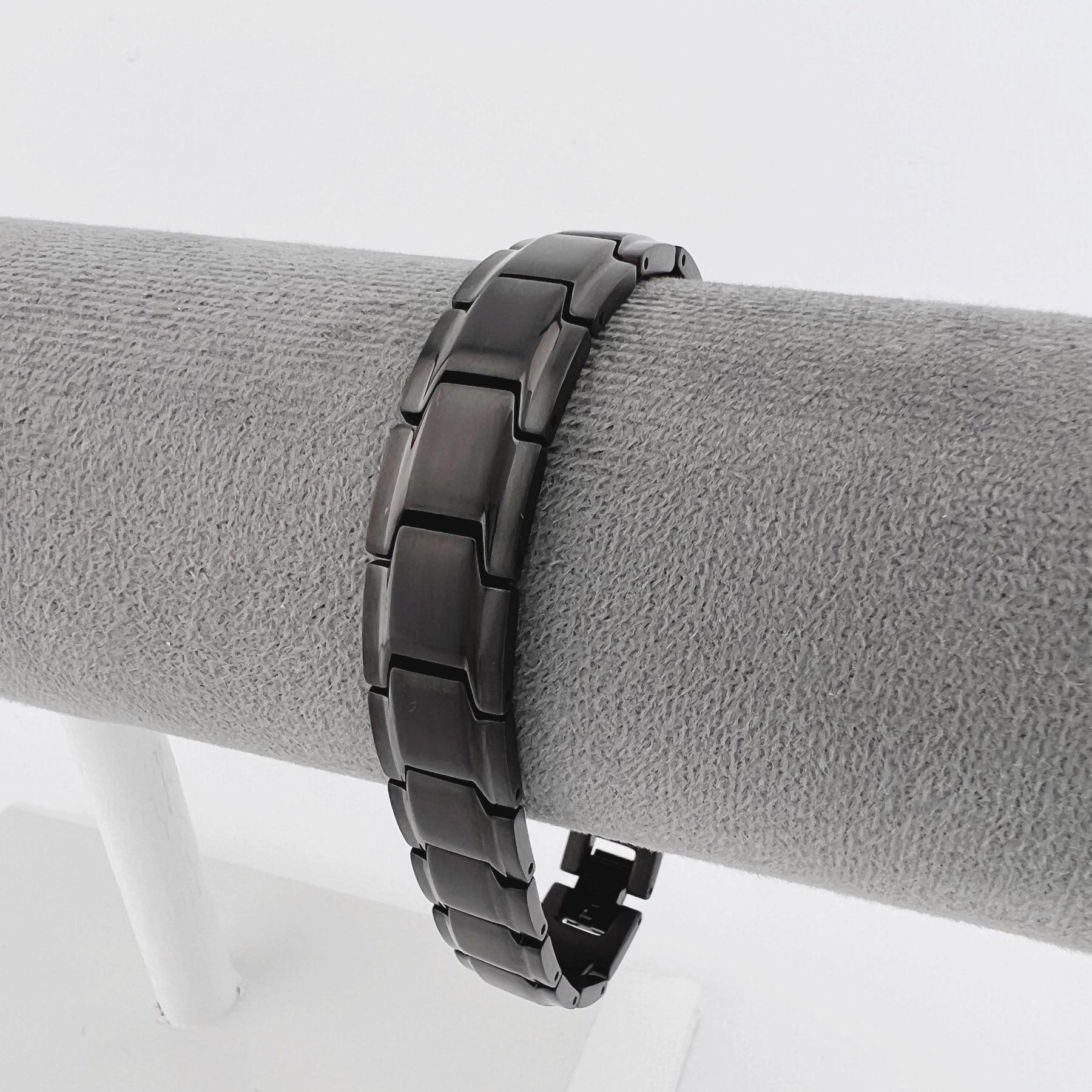 Браслет мужской из нержавеющей стали с магнетитами (BS-022)