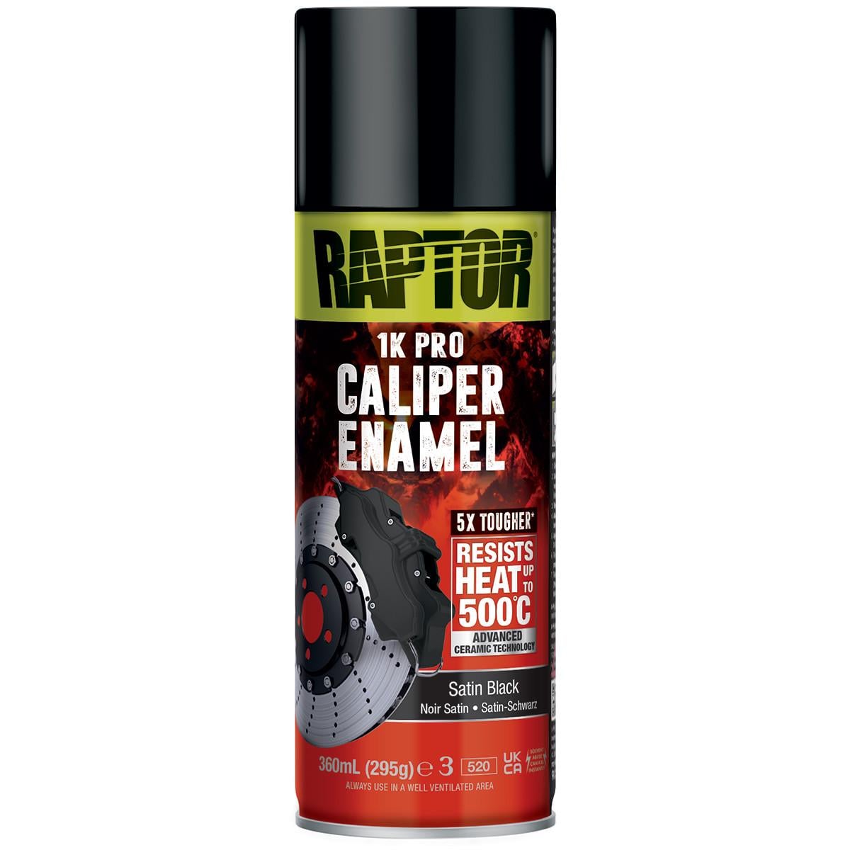 Покрытие повышенной прочности для тормозных суппортов RAPTOR Caliper Enamel 365 мл Черный полумат