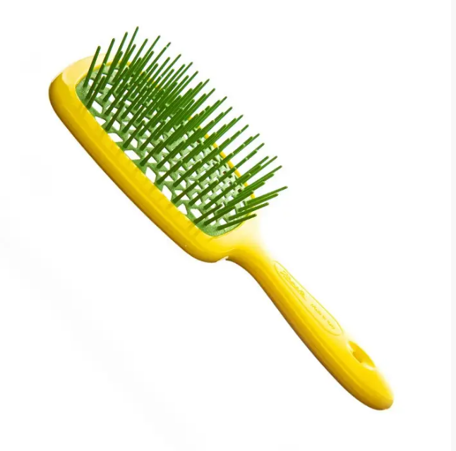 Массажная расческа Cecilia Super Hair Brush с нейлоновыми зубчиками Желтый/Зеленый (6-3-16341059720)
