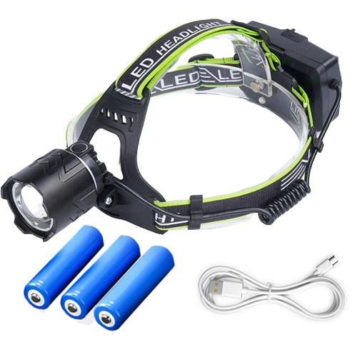 Фонарь налобный PM10-TG A25 LED 3x18650 индикация заряда Zoom ЗУ Type-C Box Laser White (2245500297)