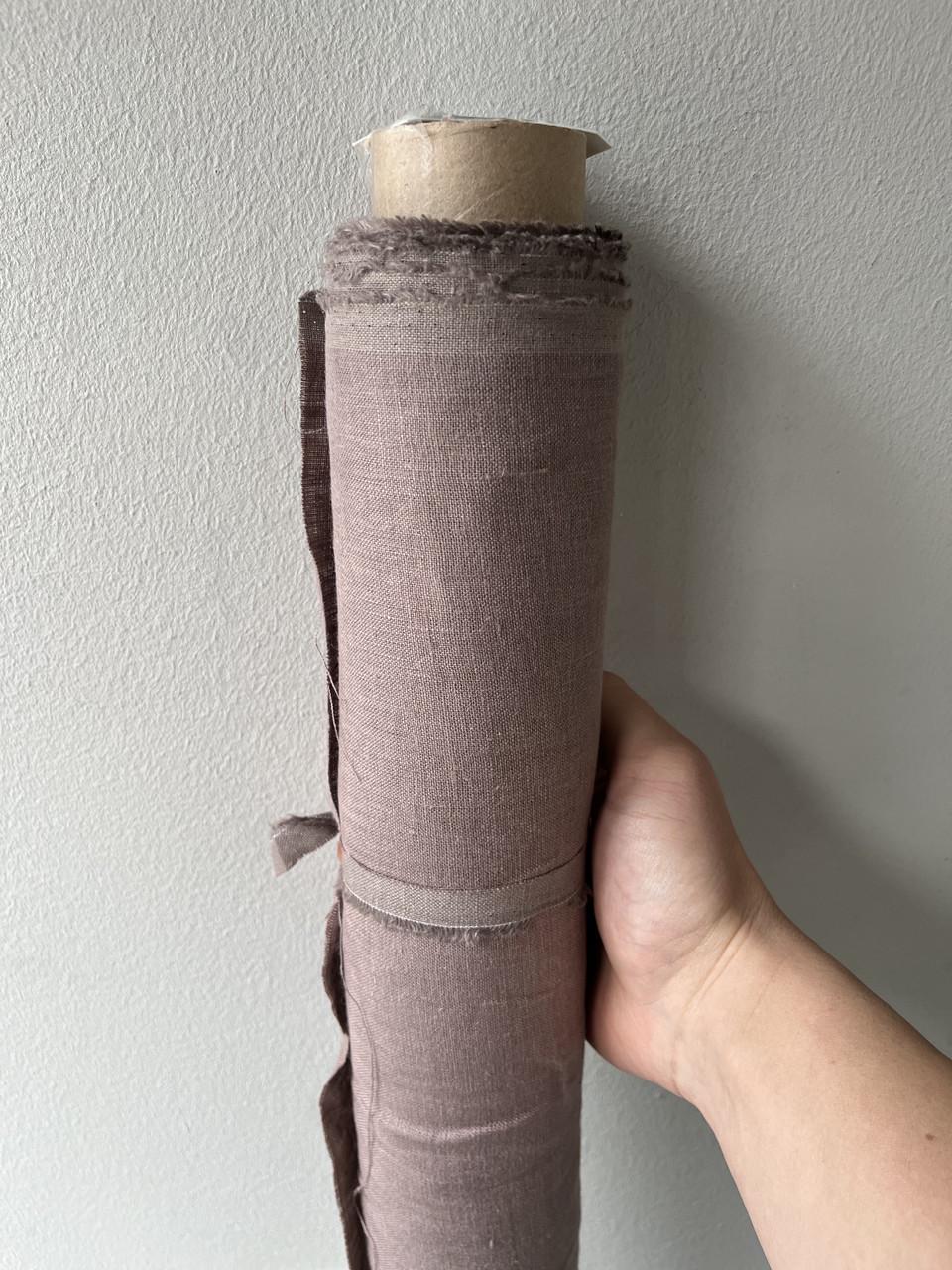 Ткань костюмная LINEN PLUS 100% лен 150 см 1637 Светло-коричневый - фото 3