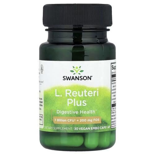 Пробиотики и пребиотики Swanson L Reuteri Plus 30 EMBO Caps (SWA025)