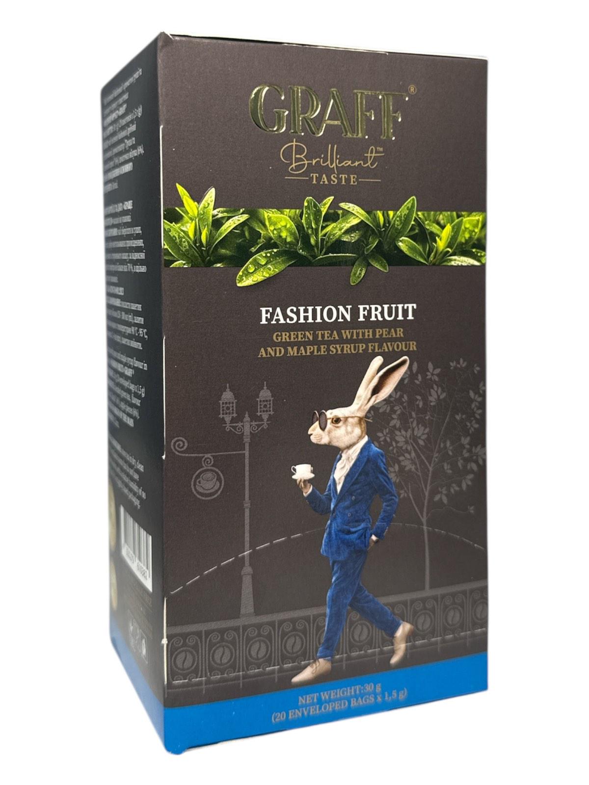 Чай зелений Graff Модний Фрукт з ароматом груші та кленового сиропу 20 пак. по 1,5 г (61033)