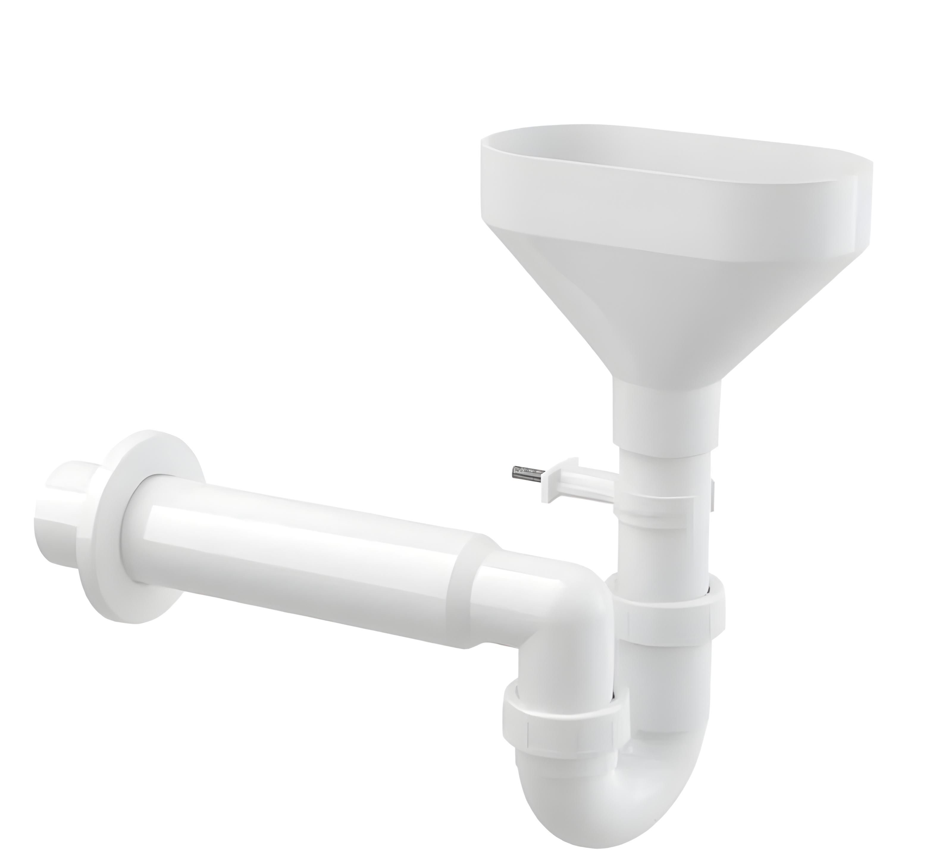 Сифон трубчатый Alca Plast AKS8-DN50 с лейкой для капельного слива конденсата (SW-107261)