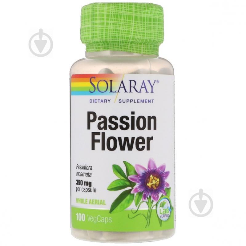 Пасифлора Solaray Passion Flower 100 капсул - фото 1