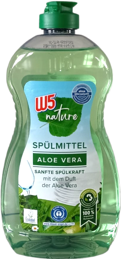 Засіб для миття посуду W5 Nature Aloe Vera 500 мл (18361)