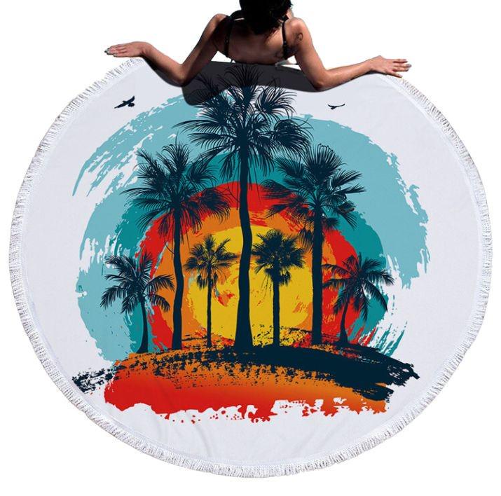 Полотенце с бахрамой HomyTex Майями d 150 см (8-79021) Полотенце с бахрамой HomyTex Майями d 150 см (8-79021)