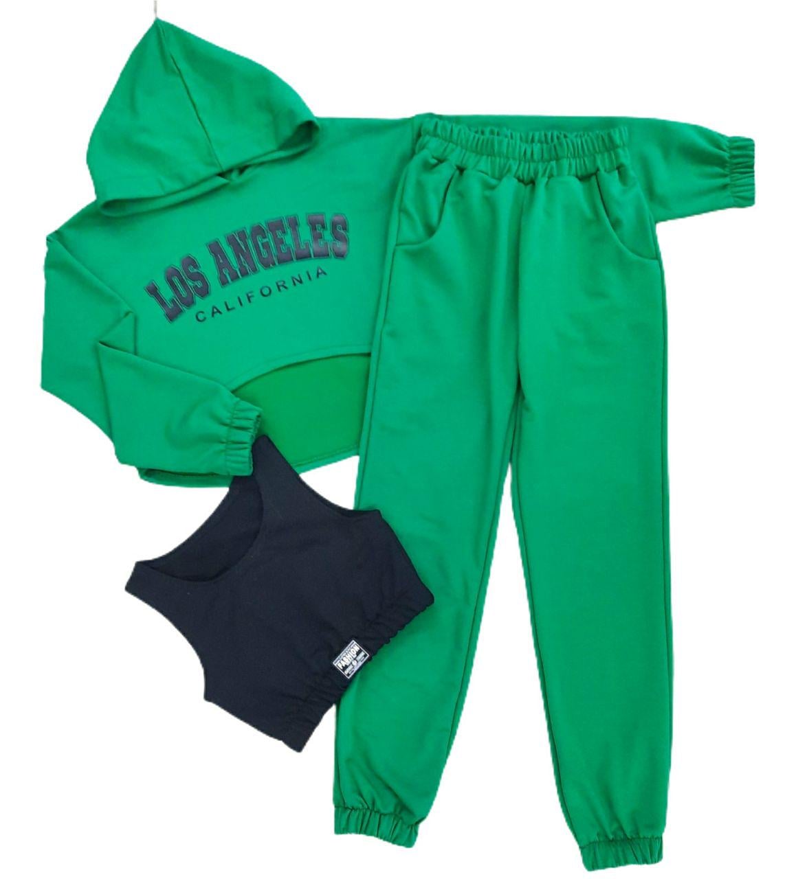 Костюм тройка с топом для девочки р. 140 Green (126938)