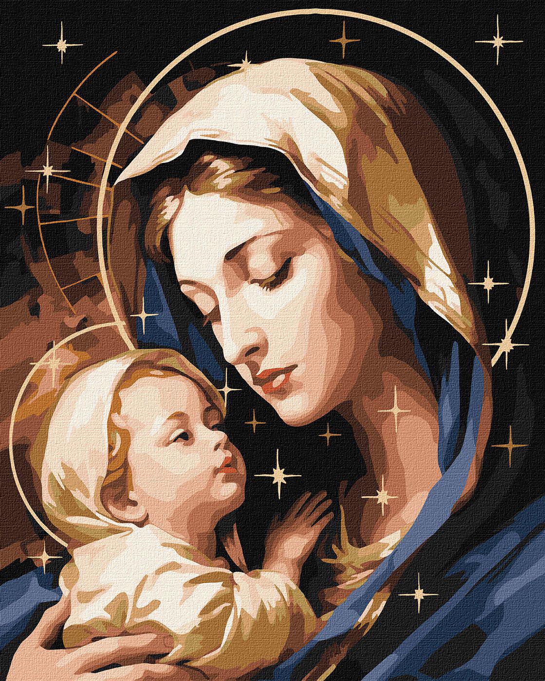 Картина по номерам Идейка Любовь матери с красками металлик 40x50 см (KHO8414)