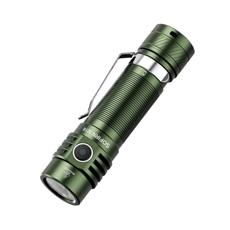 Фонарь ручной Sofirn SC18 и аккумулятор 18650 3000mAh Green