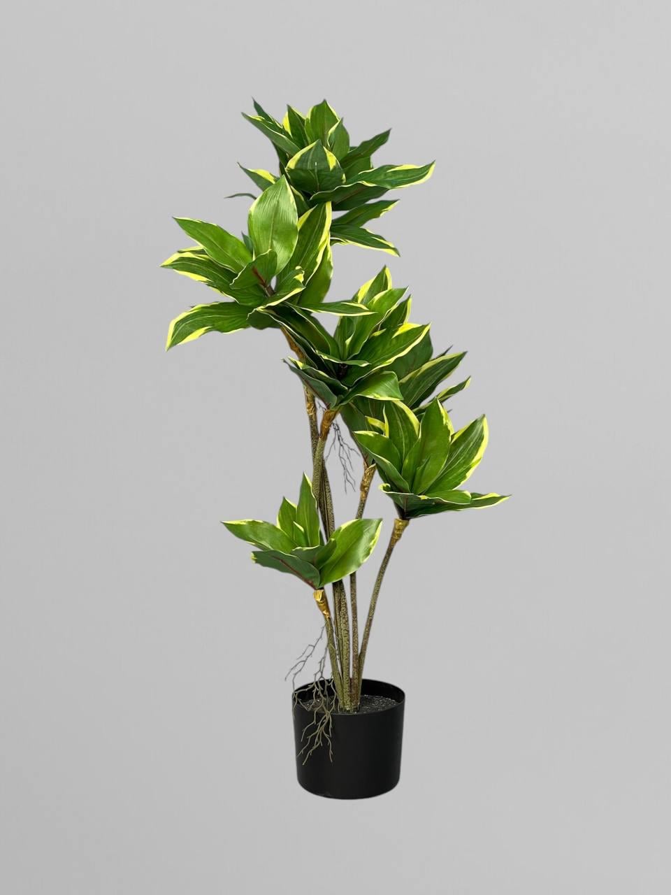 Искусственное декоративное растение Драцена душистая в горшке 90 см Желто-зеленый (Д15005)