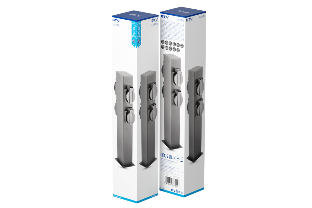 Стовпчик садовий LARGO-P Schucko IP54 на 4 розетки (OS-LARGP36G-30) - фото 2 Стовпчик садовий LARGO-P Schucko IP54 на 4 розетки (OS-LARGP36G-30) - фото 2