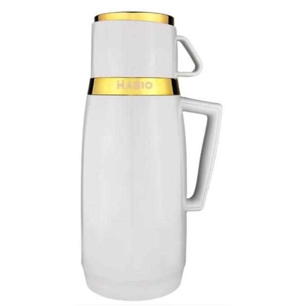 Термос Magio MG-1050W со стеклянной колбой White (tf5386)