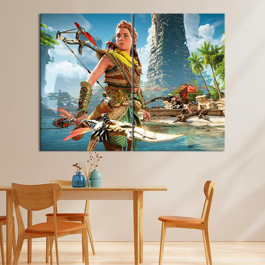 Настінний декор Яскравий постер гри Horizon Заборонений Захід 165x122 см (A216-2)