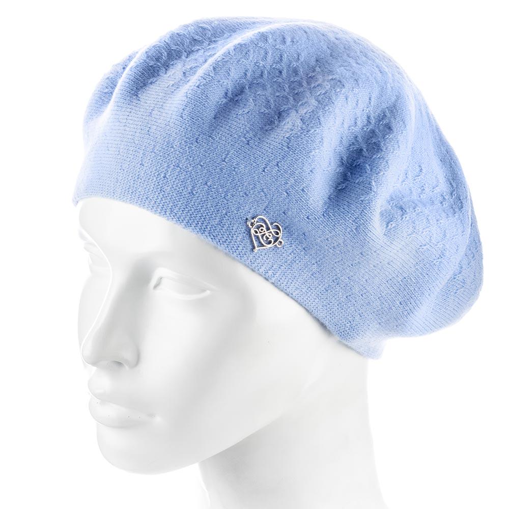 Берет женский Zolly ZH249 двойной шерстяной Голубой (154080)