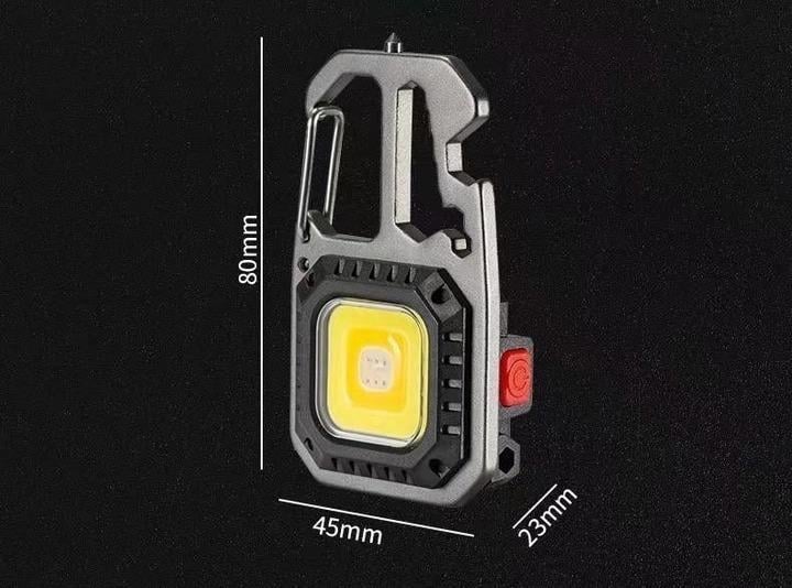 Фонарь с карабином w5138 с набором отверток алюминиевый карманный Серый (699129154128) - фото 4