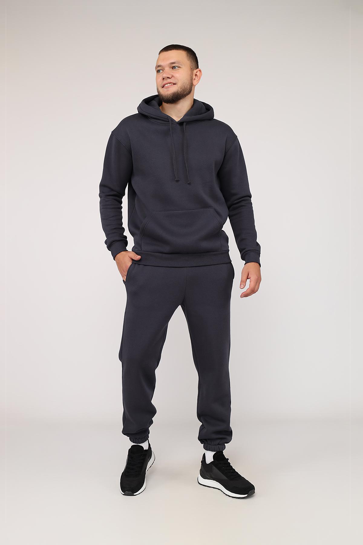 Худі чоловічий ЦБ-00279982 р. 52 Темно-сірий (SKT001074106) - фото 3 Худі чоловічий ЦБ-00279982 р. 52 Темно-сірий (SKT001074106) - фото 3