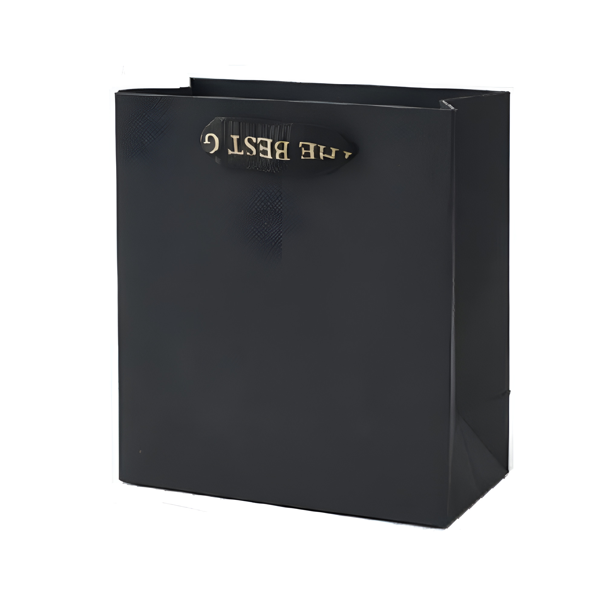 Подарочный пакет с ручками Stenson Monochrom 14,5х10х19,5 см Черный (R96729-S)