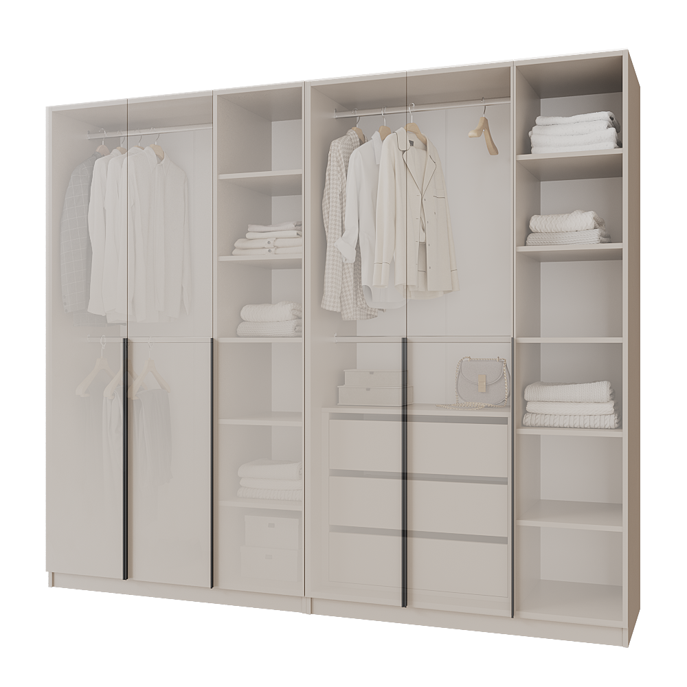 Шафа розпашна з тумбою Меблітренд Чиназес ЧиТ-2400 2400х500х2050 мм Кашемір (27287256) - фото 3 Шафа розпашна з тумбою Меблітренд Чиназес ЧиТ-2400 2400х500х2050 мм Кашемір (27287256) - фото 3