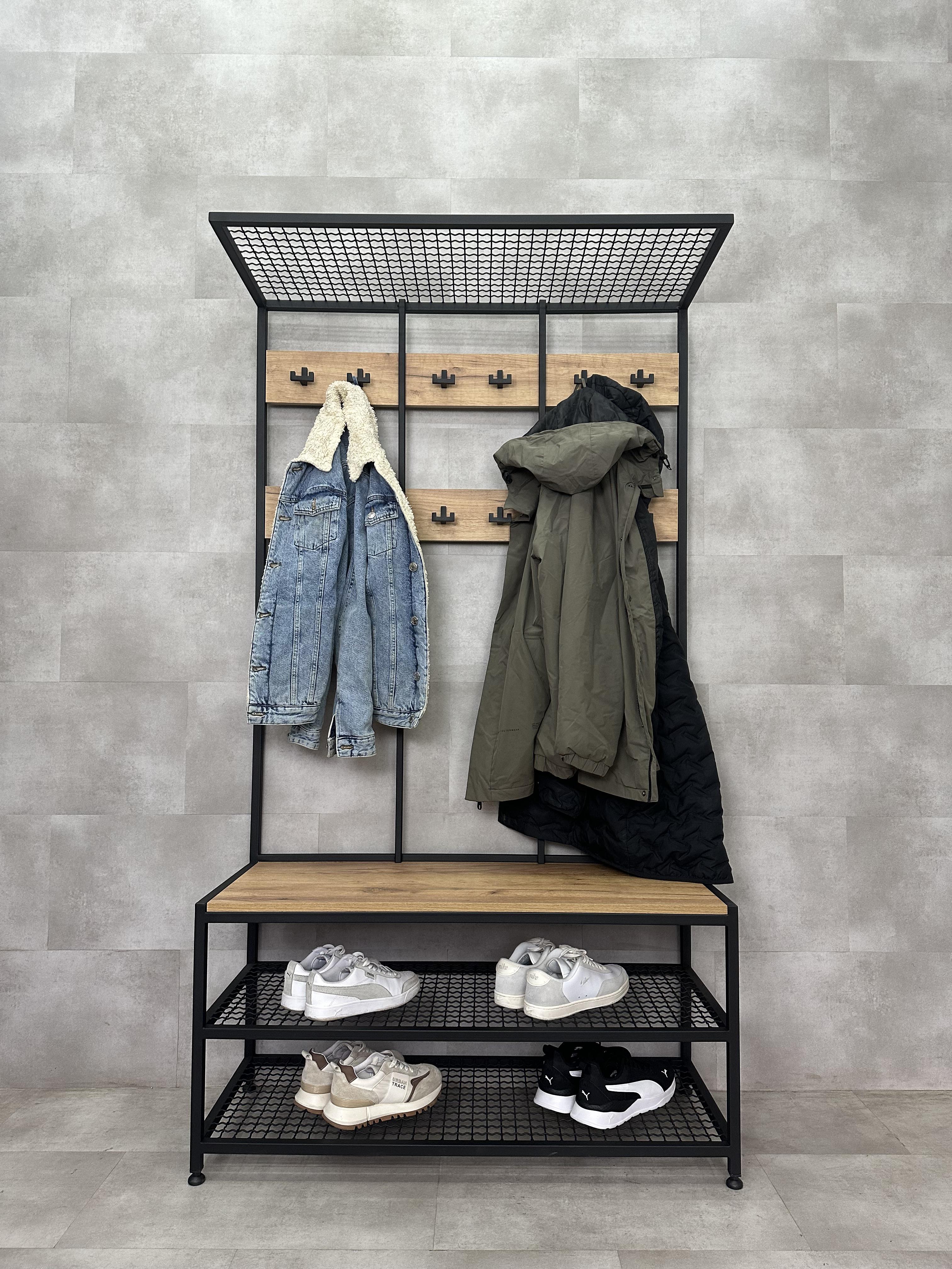 Прихожая из металла и ЛДСП P18.8-ML 2000х1000х400 мм