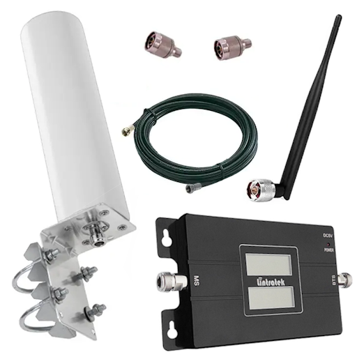 Підсилювач сигналу мобільного зв'язку всечастотний для приватного будинку 15 Вт (Lintratek KW17L-GD Full kit)