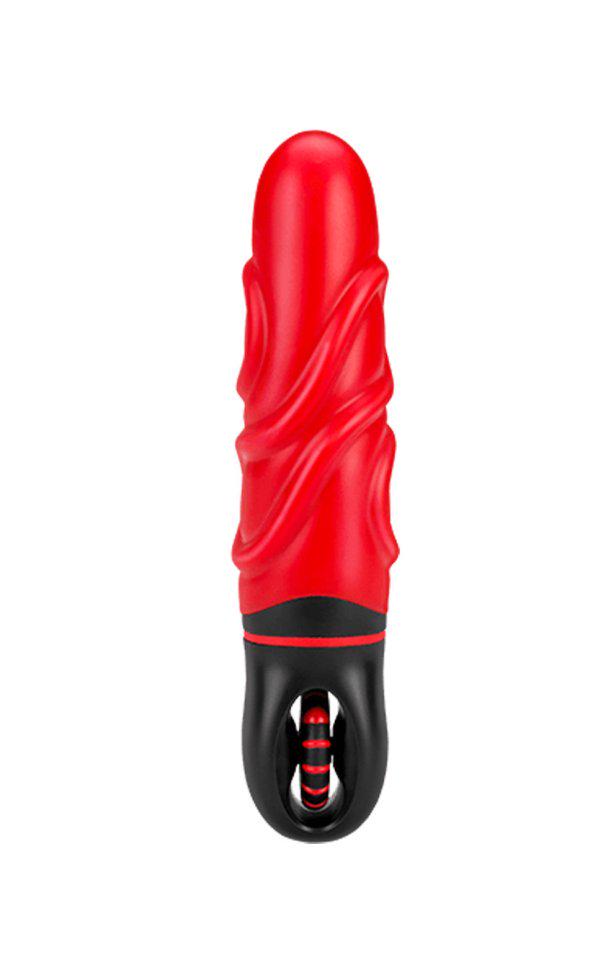 Вибратор AMOR BIG VIBRATOR BRUCE с выпуклыми ребрышками Red (38026300)