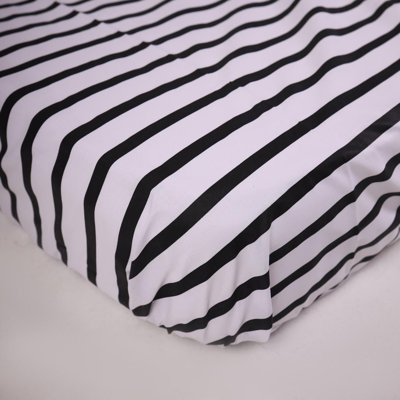 Простынь на резинке Black Heart бязь 180х200х25 см (36978963)