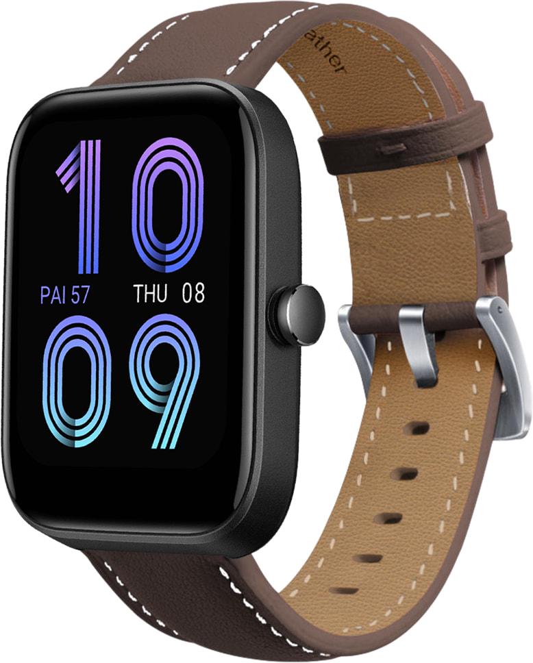 Ремінець шкіряний Folsa для Amazfit Bip 3/Pro Dark Brown (31526-05)
