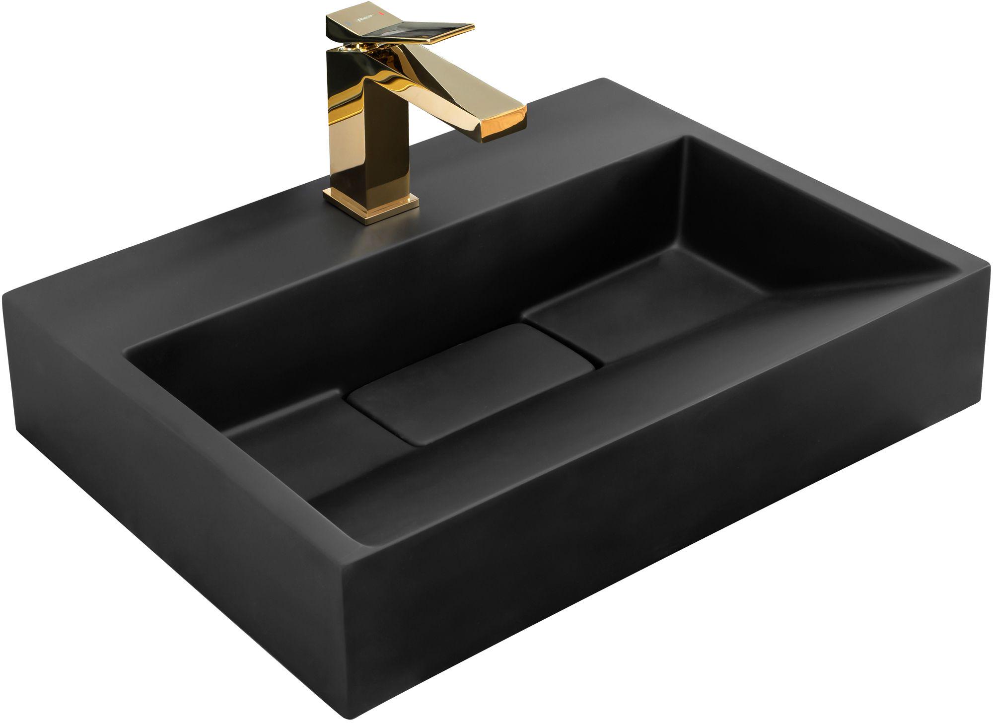 Умывальник подвесной REA GOYA BLACK MAT REA-U8778 500x370x100 мм Черный (133549)
