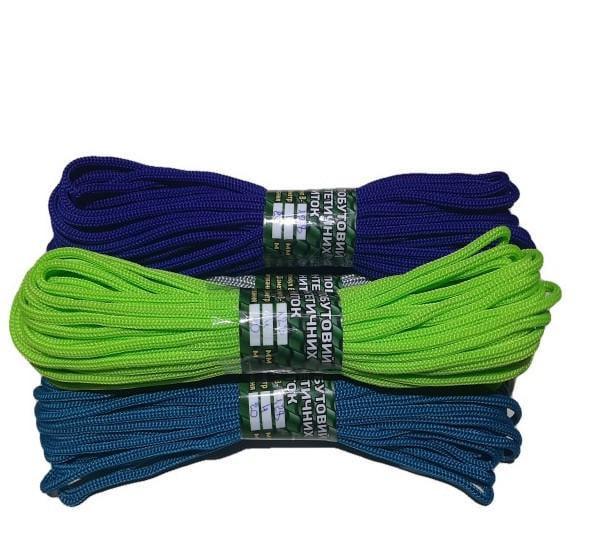 Шнур пустотілий із синтетичних ниток В-128 20 м 4 мм Різнокольоровий